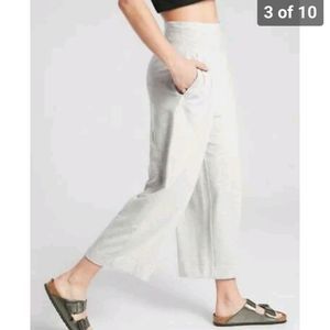 Athleta free flow clotted pant heather gray sz MP